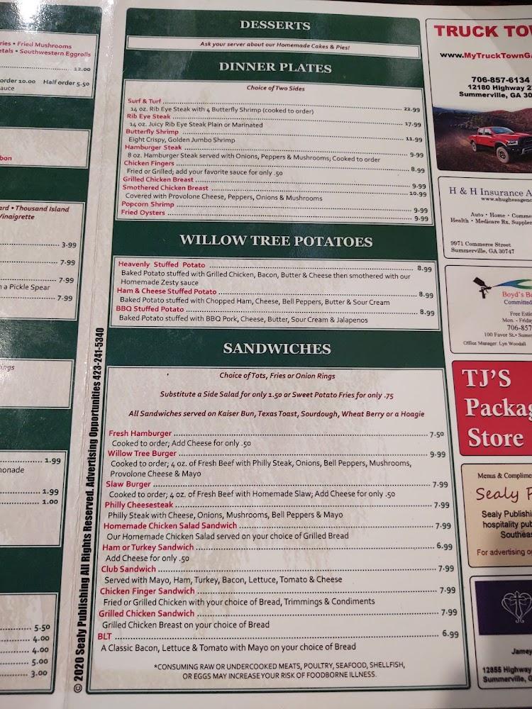 The Willow Tree Grill Menu image 3